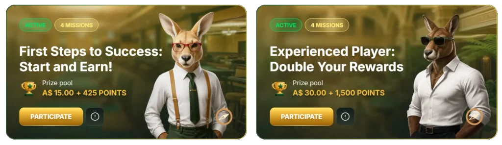 GoldenRoo Online Missions