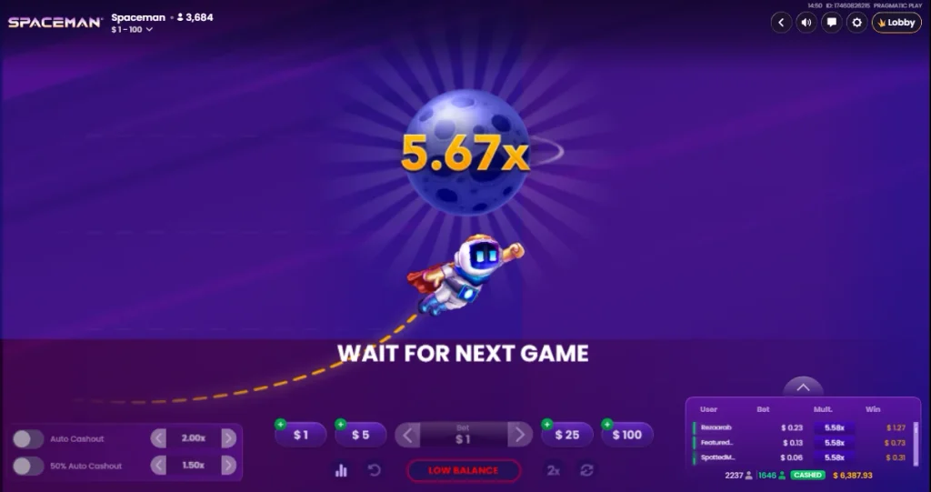 Spaceman Instant Win Game